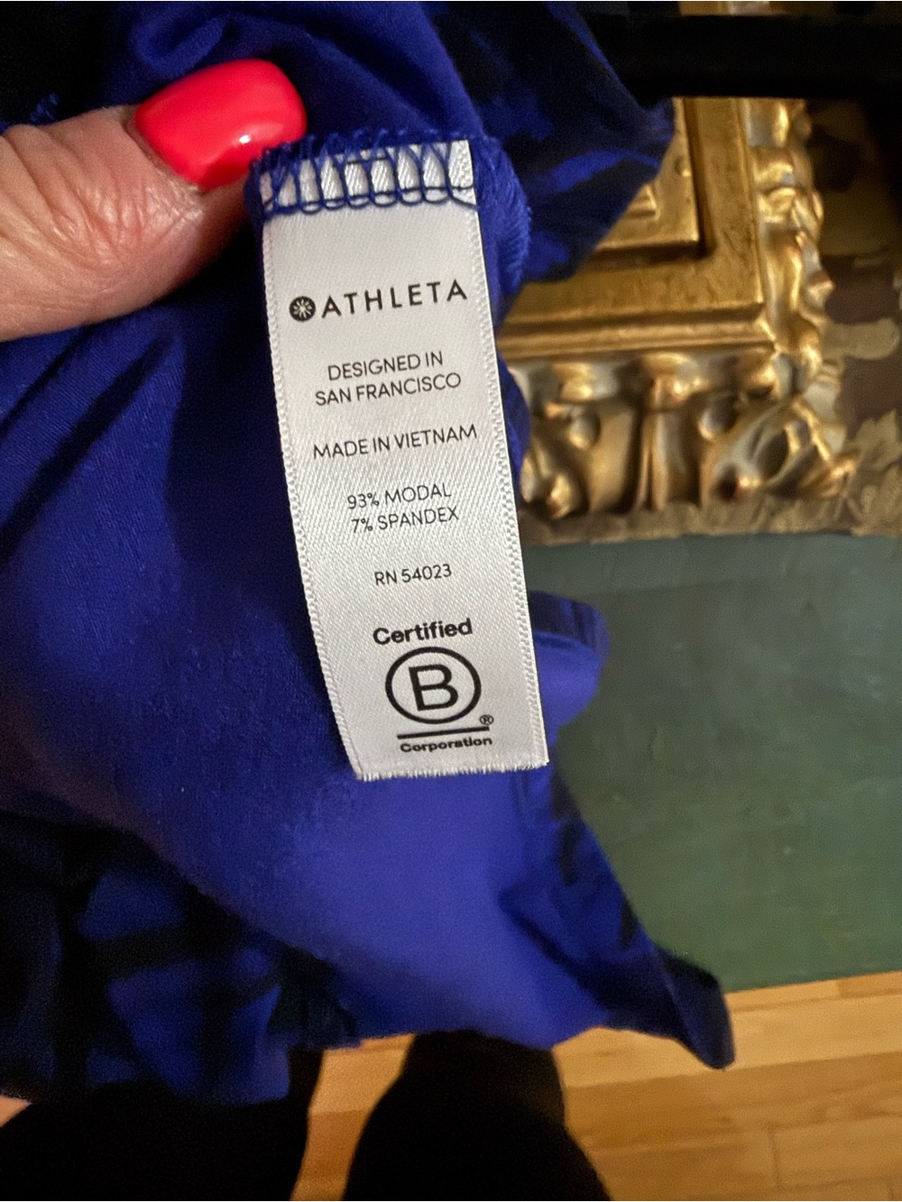 Athleta Royal Blue and Black Sleeveless Midi Dress - Picture 4 of 5